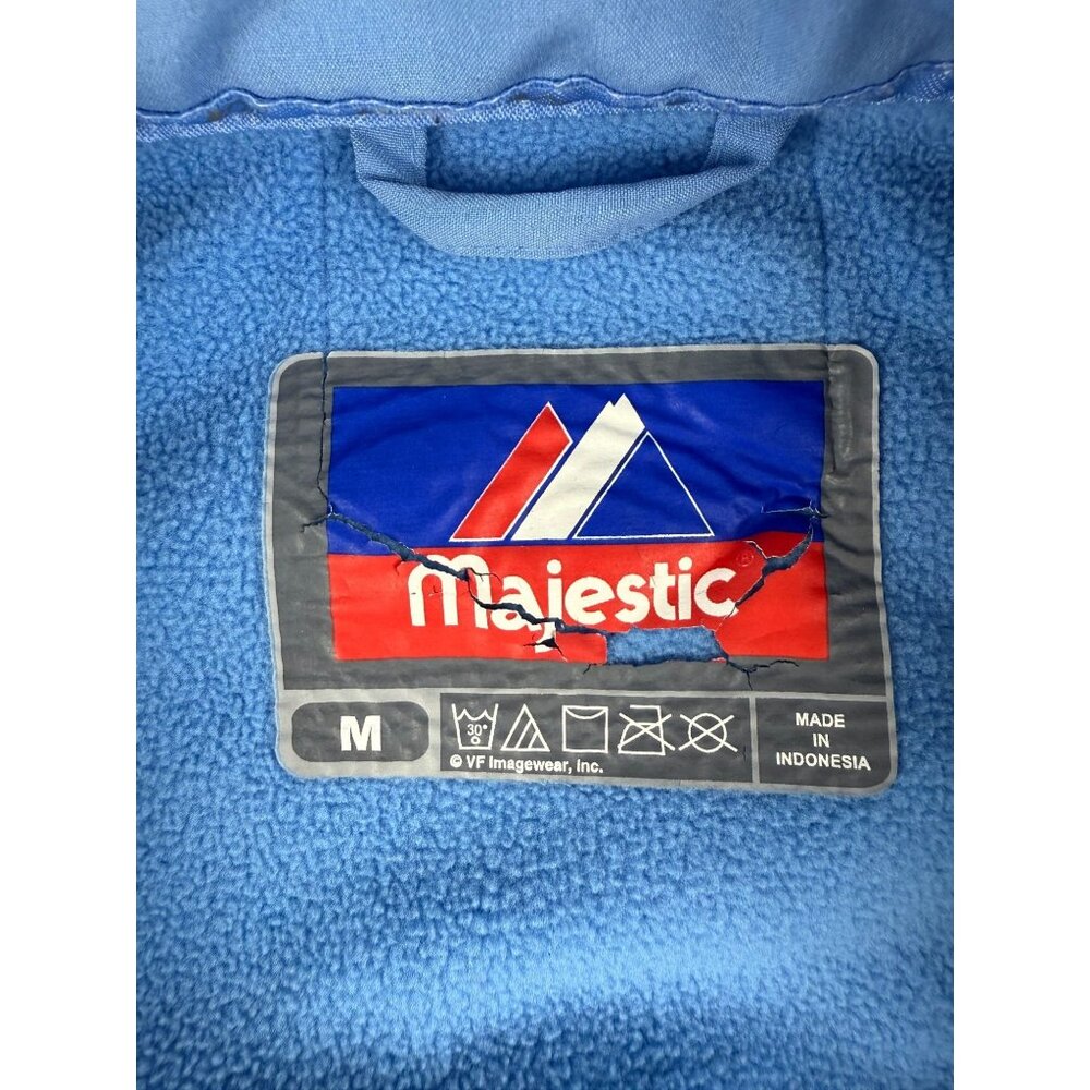 VTG Majestic UCLA Jacket Mens Medium Blue Puffer Coat Varsity Heavy Fleece Lined - Picture 5 of 8